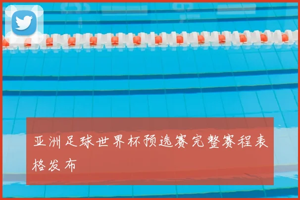 亚洲足球世界杯预选赛完整赛程表格发布